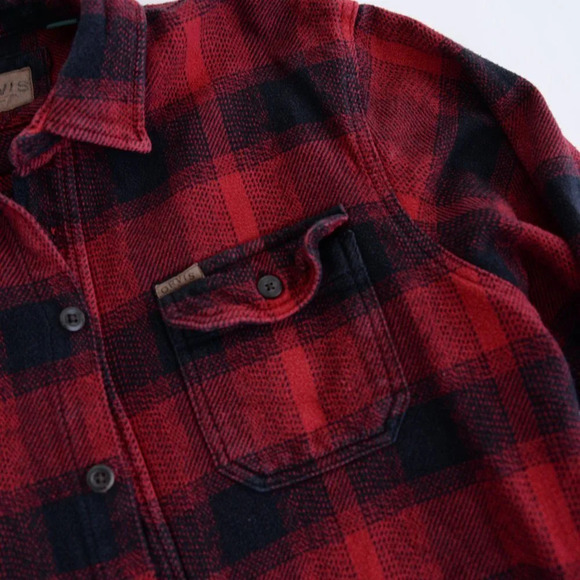 Orvis Red Black Checker Button Up Shirt -  Medium - Picture 10 of 15